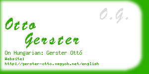 otto gerster business card